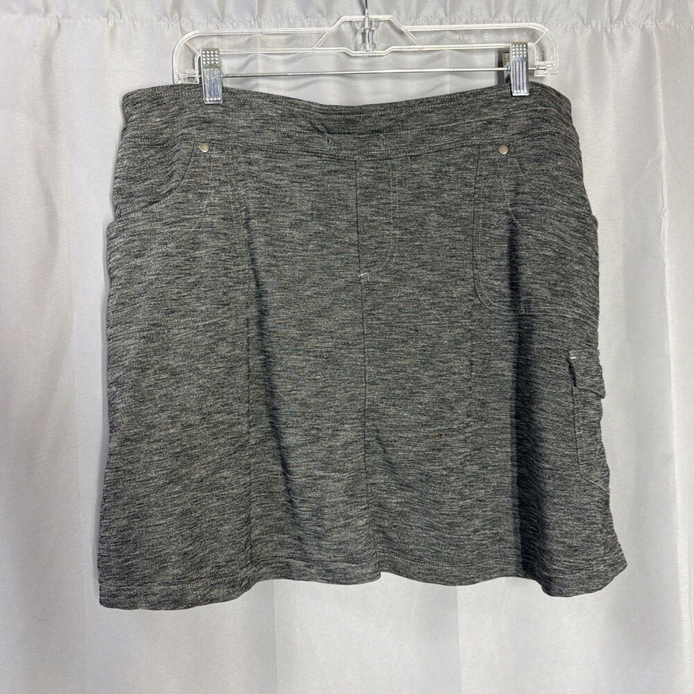 KUHL Mova Skort Skirt Shorts Charcoal Heather Gray Size L Large Summer Yoga